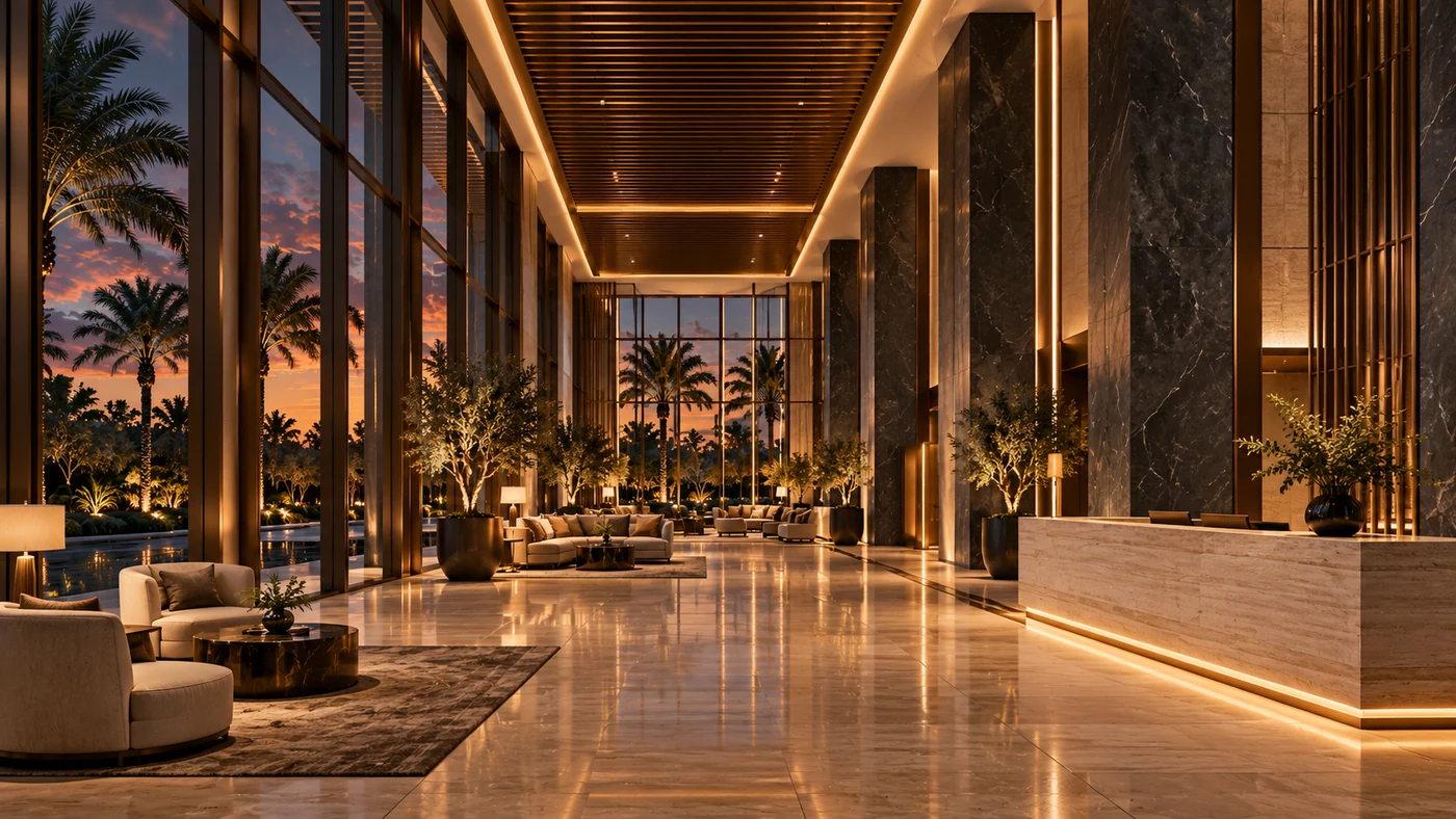 Original architectural concept illustration for commercial project services.